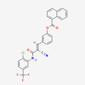 [3-[(E)-3-[2-chloro-5-(trifluoromethyl)anilino]-2-cyano-3-oxoprop-1-enyl]phenyl] naphthalene-1-carboxylate
