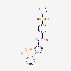 N-(5-(2-(methylsulfonyl)phenyl)-1,3,4-oxadiazol-2-yl)-4-(pyrrolidin-1-ylsulfonyl)benzamide
