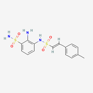 2-Amino-3-[[(E)-2-(4-methylphenyl)ethenyl]sulfonylamino]benzenesulfonamide