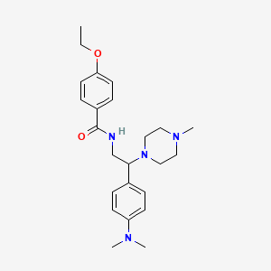 molecular formula C24H34N4O2 B2518264 N-{2-[4-(dimethylamino)phenyl]-2-(4-methylpiperazin-1-yl)ethyl}-4-ethoxybenzamide CAS No. 946218-24-2