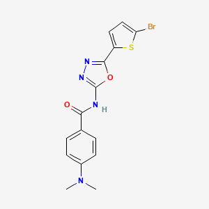 N-(5-(5-bromothiophen-2-yl)-1,3,4-oxadiazol-2-yl)-4-(dimethylamino)benzamide