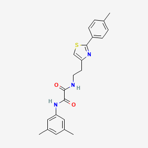 molecular formula C22H23N3O2S B2518274 N'-(3,5-dimethylphenyl)-N-{2-[2-(4-methylphenyl)-1,3-thiazol-4-yl]ethyl}ethanediamide CAS No. 896377-76-7