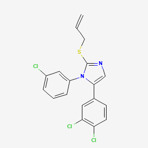 2-(allylthio)-1-(3-chlorophenyl)-5-(3,4-dichlorophenyl)-1H-imidazole