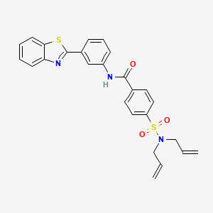 molecular formula C26H23N3O3S2 B2518278 N-(3-(benzo[d]thiazol-2-yl)phenyl)-4-(N,N-diallylsulfamoyl)benzamide CAS No. 476634-54-5
