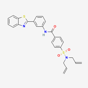 N-(3-(benzo[d]thiazol-2-yl)phenyl)-4-(N,N-diallylsulfamoyl)benzamide