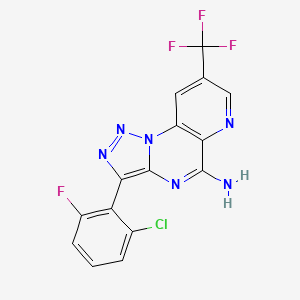 3-(2-Chloro-6-fluorophenyl)-8-(trifluoromethyl)pyrido[2,3-e][1,2,3]triazolo[1,5-a]pyrimidin-5-amine