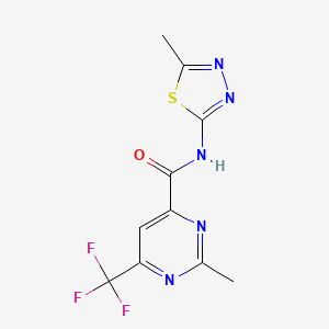 2-Methyl-N-(5-methyl-1,3,4-thiadiazol-2-yl)-6-(trifluoromethyl)pyrimidine-4-carboxamide