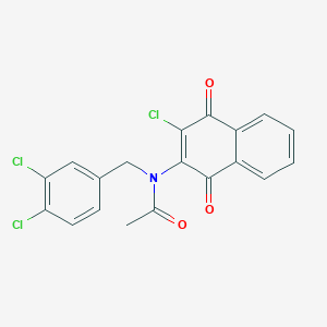 N-(3-chloro-1,4-dioxo-1,4-dihydro-2-naphthalenyl)-N-(3,4-dichlorobenzyl)acetamide