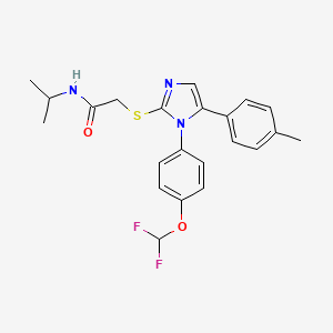 2-((1-(4-(difluoromethoxy)phenyl)-5-(p-tolyl)-1H-imidazol-2-yl)thio)-N-isopropylacetamide