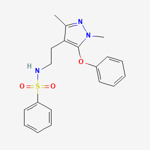 N-[2-(1,3-dimethyl-5-phenoxy-1H-pyrazol-4-yl)ethyl]benzenesulfonamide