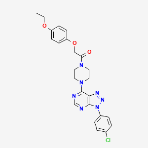 1-(4-(3-(4-chlorophenyl)-3H-[1,2,3]triazolo[4,5-d]pyrimidin-7-yl)piperazin-1-yl)-2-(4-ethoxyphenoxy)ethanone