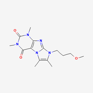 8-(3-methoxypropyl)-1,3,6,7-tetramethyl-1H-imidazo[2,1-f]purine-2,4(3H,8H)-dione