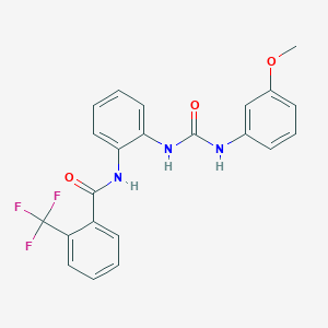 molecular formula C22H18F3N3O3 B2518314 N-(2-(3-(3-methoxyphenyl)ureido)phenyl)-2-(trifluoromethyl)benzamide CAS No. 1203379-32-1