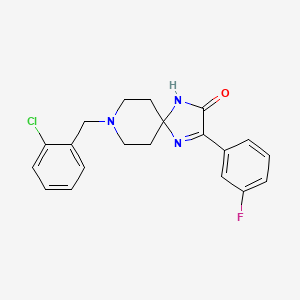 8-(2-Chlorobenzyl)-3-(3-fluorophenyl)-1,4,8-triazaspiro[4.5]dec-3-en-2-one