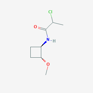 molecular formula C8H14ClNO2 B2518329 2-Chloro-N-[(1R,2R)-2-methoxycyclobutyl]propanamide CAS No. 2411183-24-7