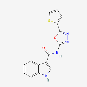 N-(5-(thiophen-2-yl)-1,3,4-oxadiazol-2-yl)-1H-indole-3-carboxamide