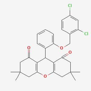 9-(2-((2,4-dichlorobenzyl)oxy)phenyl)-3,3,6,6-tetramethyl-3,4,5,6,7,9-hexahydro-1H-xanthene-1,8(2H)-dione