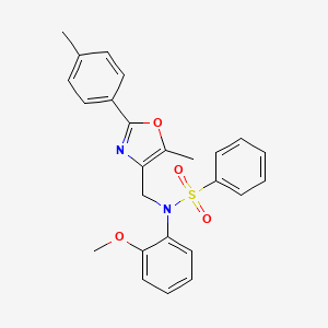 1-[(5-methoxy-1-methyl-1H-indol-3-yl)methyl]-N-(1-phenylethyl)piperidine-4-carboxamide