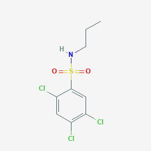 molecular formula C9H10Cl3NO2S B2518338 2,4,5-trichloro-N-propylbenzene-1-sulfonamide CAS No. 90347-34-5