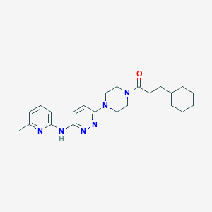3-Cyclohexyl-1-(4-(6-((6-methylpyridin-2-yl)amino)pyridazin-3-yl)piperazin-1-yl)propan-1-one