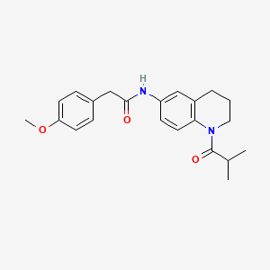molecular formula C22H26N2O3 B2518342 N-(1-isobutyryl-1,2,3,4-tetrahydroquinolin-6-yl)-2-(4-methoxyphenyl)acetamide CAS No. 946367-77-7