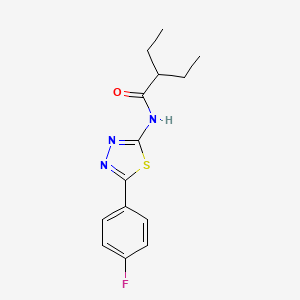 2-ethyl-N-(5-(4-fluorophenyl)-1,3,4-thiadiazol-2-yl)butanamide