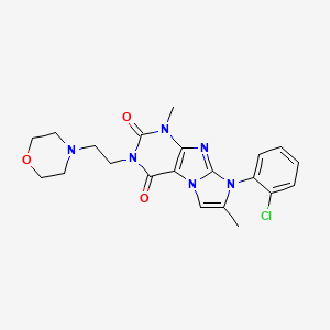 6-(2-Chlorophenyl)-4,7-dimethyl-2-(2-morpholin-4-ylethyl)purino[7,8-a]imidazole-1,3-dione