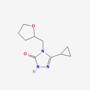 3-cyclopropyl-4-[(oxolan-2-yl)methyl]-4,5-dihydro-1H-1,2,4-triazol-5-one