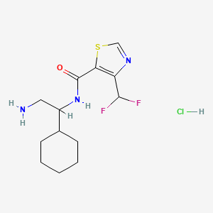 N-(2-Amino-1-cyclohexylethyl)-4-(difluoromethyl)-1,3-thiazole-5-carboxamide;hydrochloride