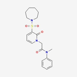 2-(3-(azepan-1-ylsulfonyl)-2-oxopyridin-1(2H)-yl)-N-methyl-N-phenylacetamide