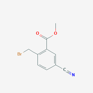 molecular formula C10H8BrNO2 B2518370 Methyl 2-(bromomethyl)-5-cyanobenzoate CAS No. 421551-82-8