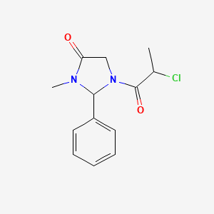 1-(2-Chloropropanoyl)-3-methyl-2-phenylimidazolidin-4-one
