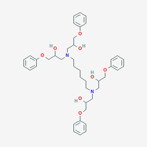 molecular formula C42H56N2O8 B025184 N,N,N',N'-Tetra-bis-(3-phenoxy-2-hydroxypropyl)hexane-1,6-diamine CAS No. 105386-85-4
