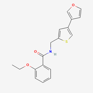 molecular formula C18H17NO3S B2518409 2-ethoxy-N-{[4-(furan-3-yl)thiophen-2-yl]methyl}benzamide CAS No. 2379998-19-1