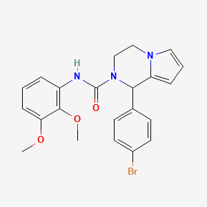 molecular formula C22H22BrN3O3 B2518420 1-(4-bromophenyl)-N-(2,3-dimethoxyphenyl)-3,4-dihydropyrrolo[1,2-a]pyrazine-2(1H)-carboxamide CAS No. 899960-14-6