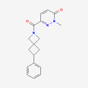 B2518437 2-Methyl-6-(6-phenyl-2-azaspiro[3.3]heptane-2-carbonyl)pyridazin-3-one CAS No. 2379988-75-5