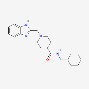 1-((1H-benzo[d]imidazol-2-yl)methyl)-N-(cyclohexylmethyl)piperidine-4-carboxamide