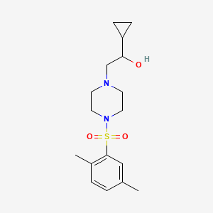 1-Cyclopropyl-2-(4-((2,5-dimethylphenyl)sulfonyl)piperazin-1-yl)ethanol
