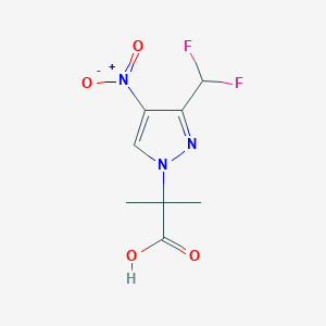 2-[3-(difluoromethyl)-4-nitro-1H-pyrazol-1-yl]-2-methylpropanoic acid