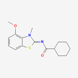 B2518461 N-(4-methoxy-3-methyl-1,3-benzothiazol-2-ylidene)cyclohexanecarboxamide CAS No. 441291-48-1
