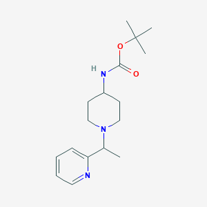 molecular formula C17H27N3O2 B2518490 tert-Butyl (1-(1-(pyridin-2-yl)ethyl)piperidin-4-yl)carbamate CAS No. 1289384-71-9