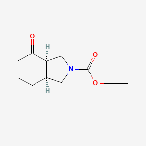 molecular formula C13H21NO3 B2518497 2H-Isoindole-2-carboxylic acid, octahydro-4-oxo-, 1,1-dimethylethylester, (3aR,7aS)-rel- CAS No. 543910-82-3