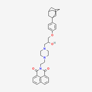 B2518514 2-[2-[4-[3-[4-(1-Adamantyl)phenoxy]-2-hydroxypropyl]piperazin-1-yl]ethyl]benzo[de]isoquinoline-1,3-dione CAS No. 610757-09-0