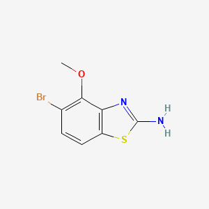 molecular formula C8H7BrN2OS B2518543 5-Bromo-4-methoxy-1,3-benzothiazol-2-amine CAS No. 1359829-20-1