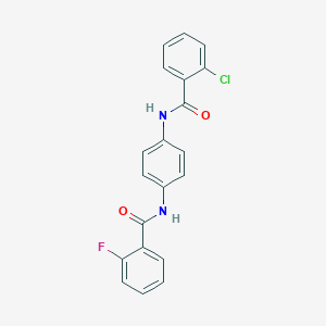 molecular formula C20H14ClFN2O2 B251857 N-[4-[(2-chlorobenzoyl)amino]phenyl]-2-fluorobenzamide 