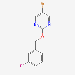molecular formula C11H8BrFN2O B2518572 5-Bromo-2-(3-fluorobenzyloxy)pyrimidine CAS No. 1635413-27-2