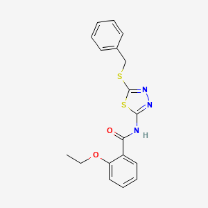 molecular formula C18H17N3O2S2 B2518594 N-(5-(benzylthio)-1,3,4-thiadiazol-2-yl)-2-ethoxybenzamide CAS No. 477215-65-9