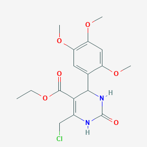 molecular formula C17H21ClN2O6 B2518604 Ethyl 6-(chloromethyl)-2-oxo-4-(2,4,5-trimethoxyphenyl)-1,2,3,4-tetrahydropyrimidine-5-carboxylate CAS No. 1260995-56-9