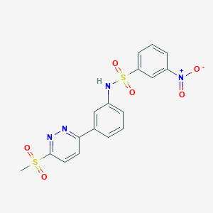 molecular formula C17H14N4O6S2 B2518664 N-(3-(6-(methylsulfonyl)pyridazin-3-yl)phenyl)-3-nitrobenzenesulfonamide CAS No. 1005297-45-9