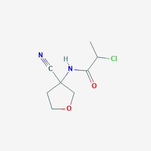 2-Chloro-N-(3-cyanooxolan-3-yl)propanamide